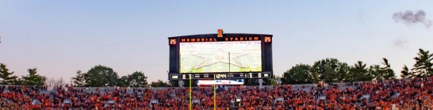 A full football stadium at UIUC.